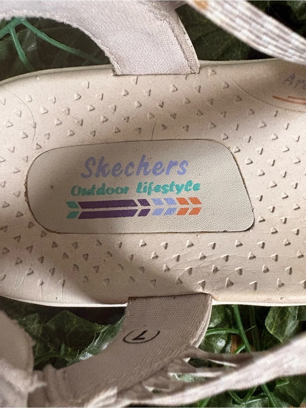 Skechers Women's Light Beige Strappy Comfort Sandals - Picture 2 of 4